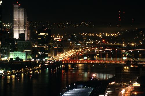 Fort Pitt Bridge at Night