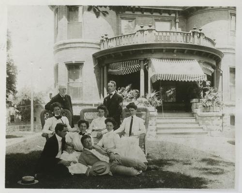 Charles Martin Hall with Colby family