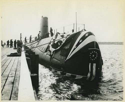 Launching of the Nautilus nuclear submarine