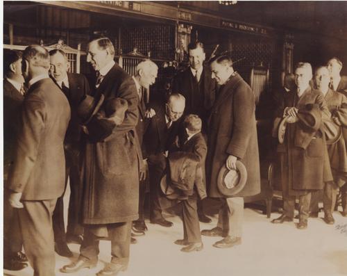 Richard B. Mellon speaking with a child