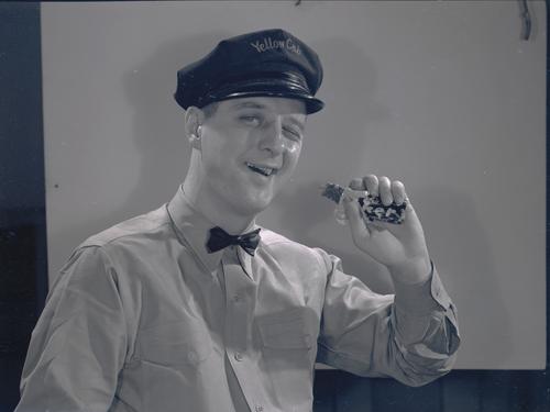 Man eating a Winker Bar