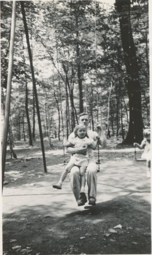 On the swings at North Park