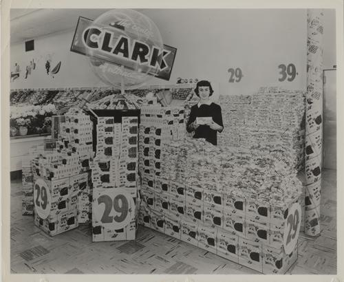 &quot;Clark... The center of attraction&quot; promotional product display