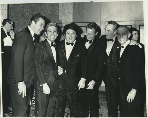 Harold V. Cohen with Tom Poston, Jerry Vale, Marty Allen, and Robert Alda