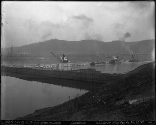 Ohio River Lock 10 Cofferdam Construction