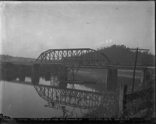 Removal of Pennsylvania Railroad Single Track Bridge