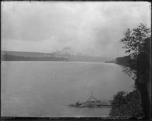 Allegheny River Lock and Dam 4, Upstream
