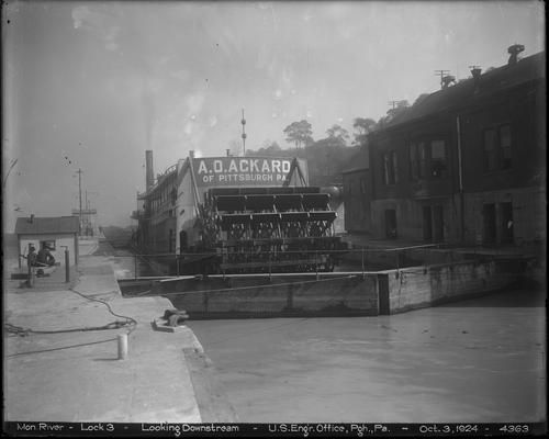 Boat Using Monongahela River Locks and Dam 3