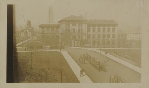 Military parade on Carnegie Institute of Technology campus