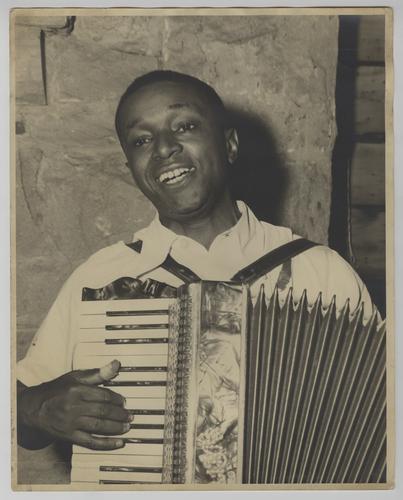 Paul Lawrence Peeler with accordion