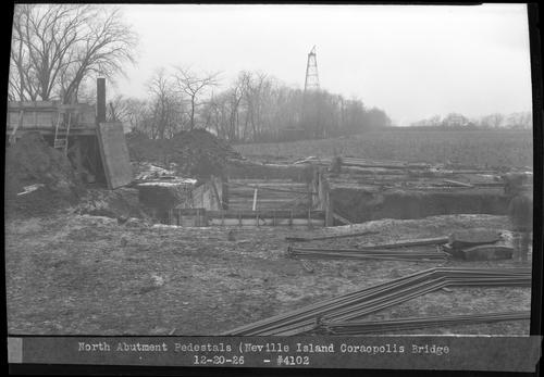 North Abutment Pedestals (Neville Island Coraopolis Bridge)