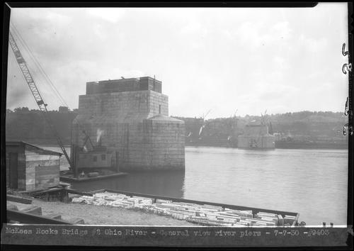 McKees Rocks Bridge #2 Ohio River - General View River Piers