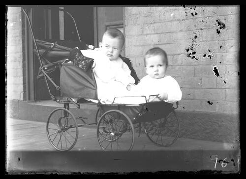 Two Babies in a Stroller