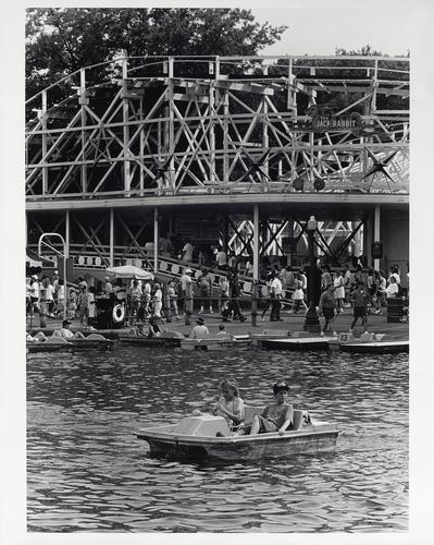 Paddle boats on the lagoon