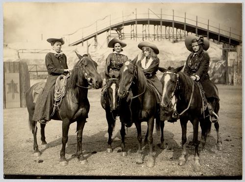 Princess Wenono and Miss Lula Farr, Pawnee Bill's Wild West show