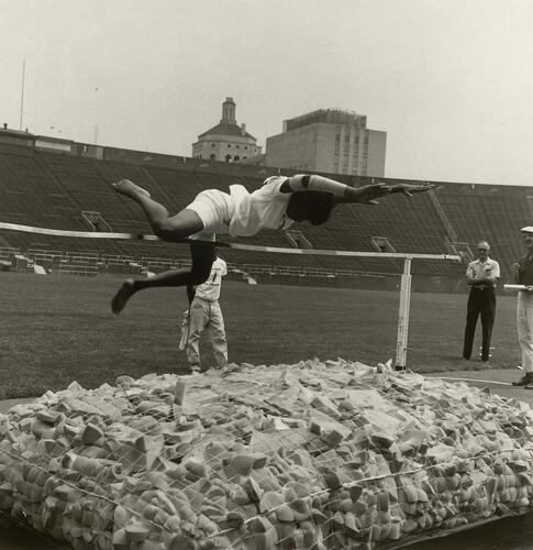 Contestant Winning the High Jump