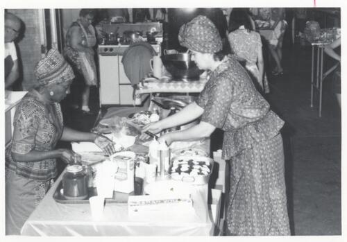 Women preparing food