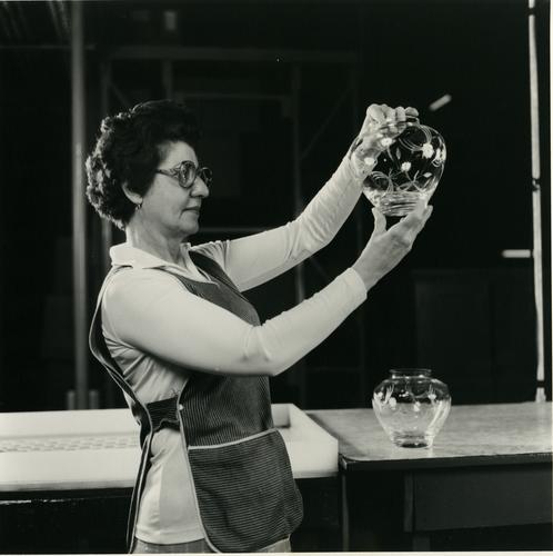 Lenox Employee Inspecting a Vase