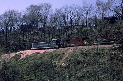 "Early Spring Shot of Engine and Caboose"