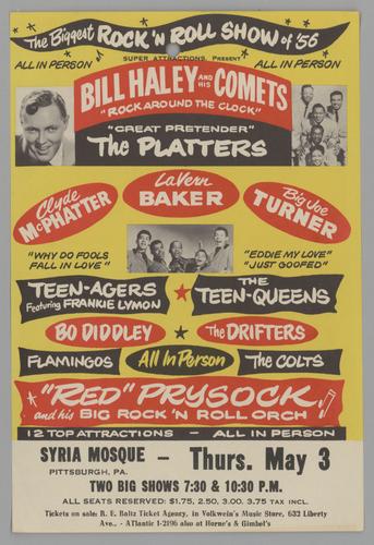 Advertising - Rock 'n Roll show featuring Bill Haley and his Comets