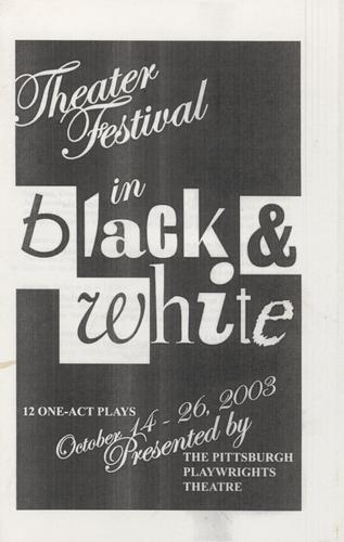 Theatre program - Theater Festival in Black & White