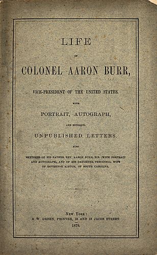 Life of Colonel Aaron Burr