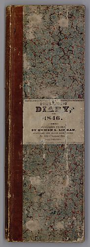 Diary Containing Accounts of Daily Life in Pittsburgh and on the Steamboat New Hampshire