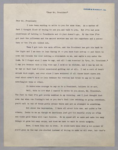 "Dear Mr. President"