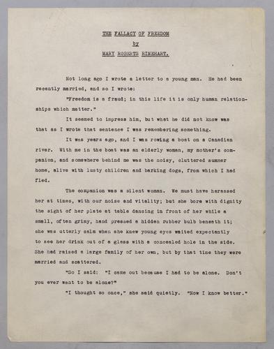 "The Fallacy of Freedom"