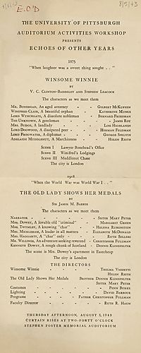 Echoes of Other Years