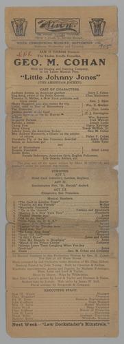 Theatre program - Little Johnny Jones with George M. Cohan