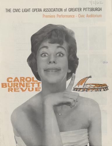 Souvenir theatre program - Carol Burnett Show premiere performance at the Civic Arena