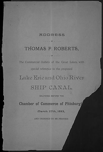 Commercial outlets of the Great Lakes, with special reference to the proposed Lake Erie and Ohio River Ship Canal