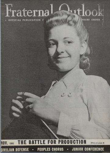 Fraternal Outlook, Official Organ of the International Workers Order