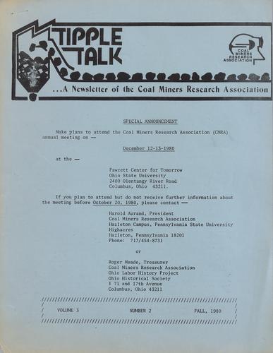 Tipple Talk: A Newsletter of the Coal Miners Research Association