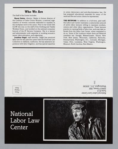 National Labor Law Center Mailing