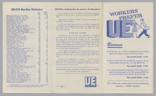 "Workers Prefer UE" Pamphlet