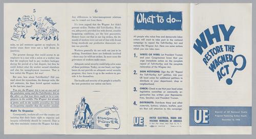 "Why Restore the Wagner Act?" Pamphlet