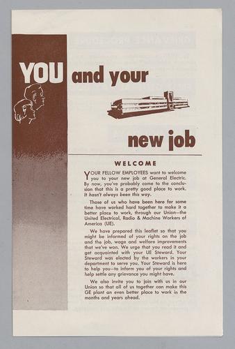 "You and Your New Job" Pamplet