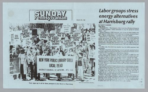 "Labor Groups Stress Energy Alternatives at Harrisburg Rally" Article