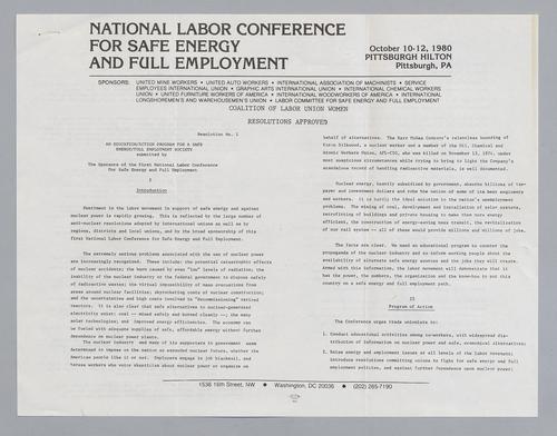 Coalition of Labor Union Women Resolutions Approved