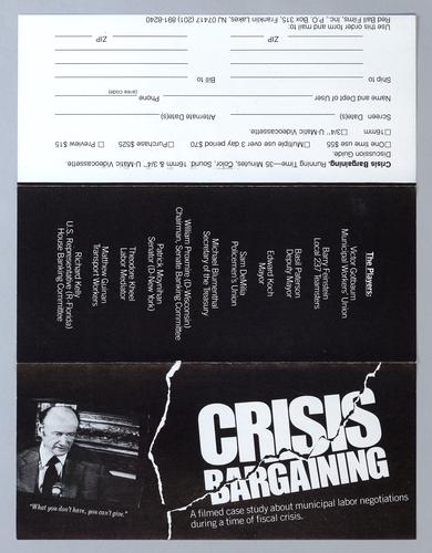 "Crisis Bargaining" Mail Order