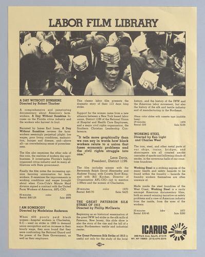 Labor Film Library Flyer