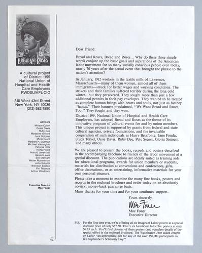 Bread and Roses Order Form