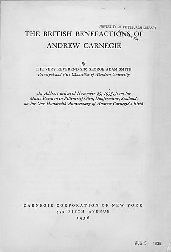 British benefactions of Andrew Carnegie