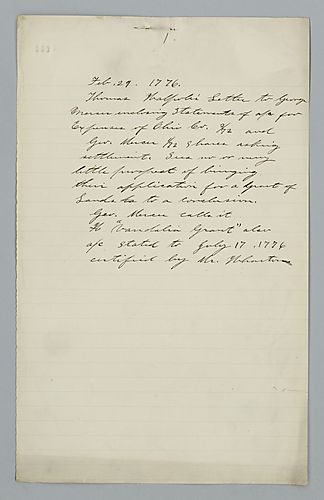 Copies of Letters (1762-1776)