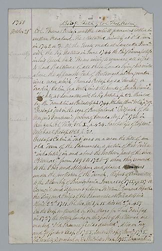 Notes on Colonel Thomas Cresap