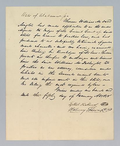 State of Alabama to William M. Darlington