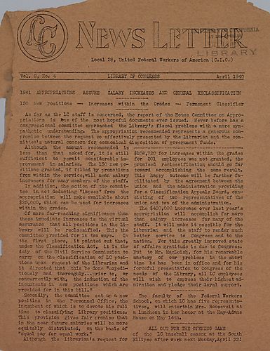 LC News Letter Vol. 2, No. 4