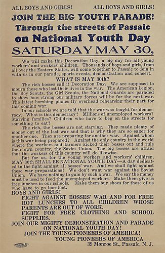 "Join the Big Youth Parade May 30" Flyer